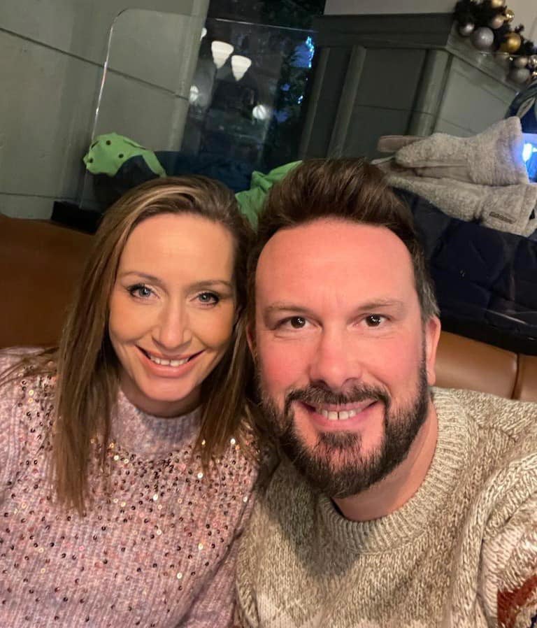 45-year-old Nicola Bulley pictured with her partner, Paul Ansell