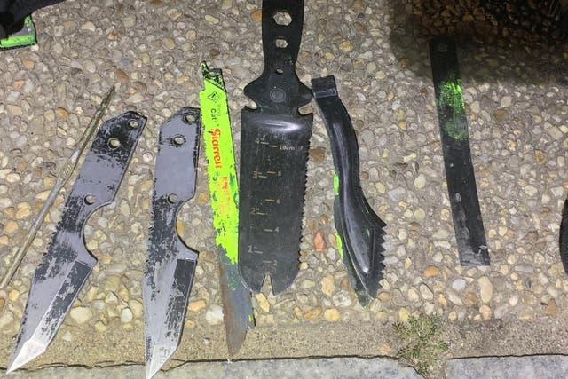 <p>Police found several knives on a suspect arrested near the US Capitol</p>