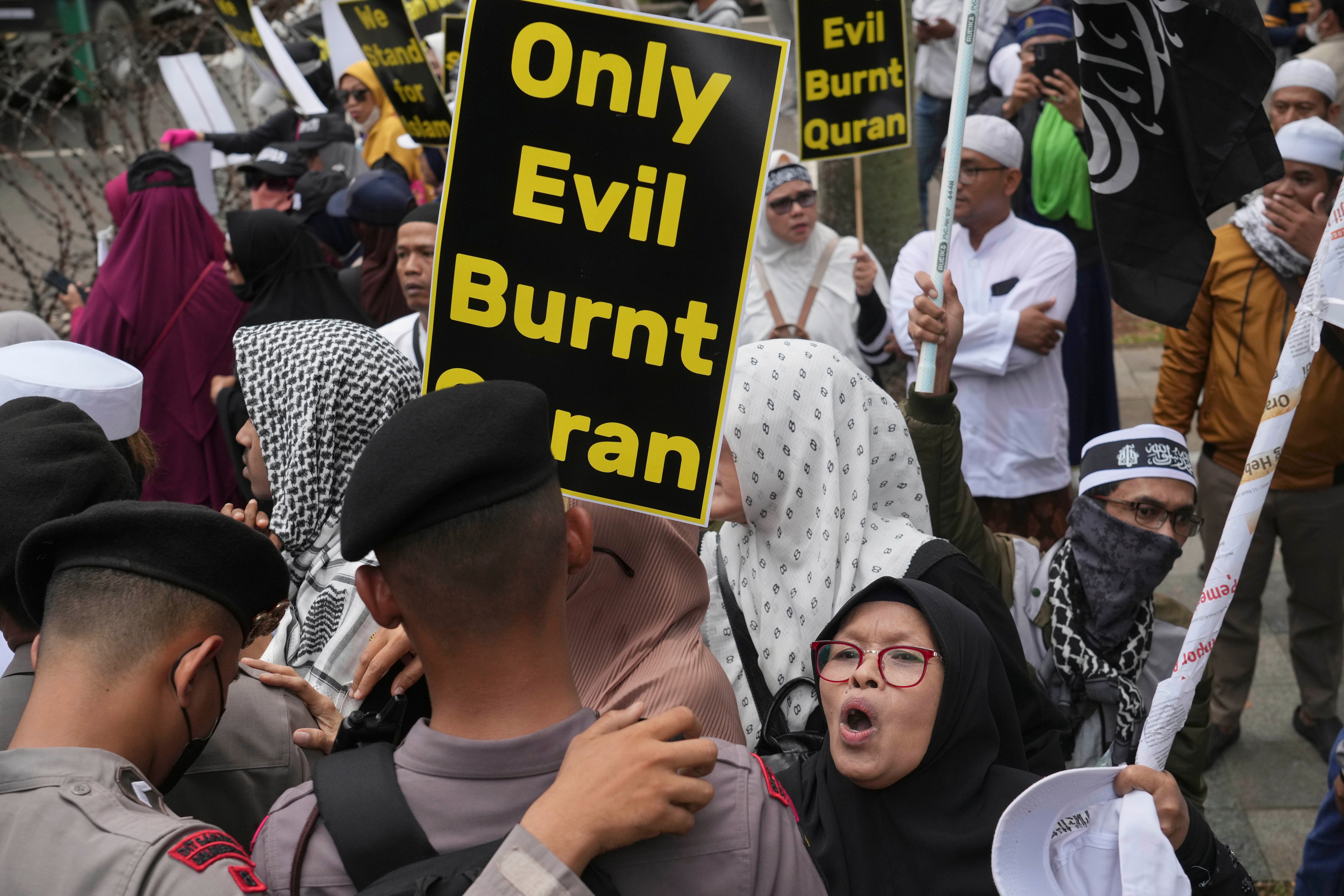 Indonesia Sweden Protest