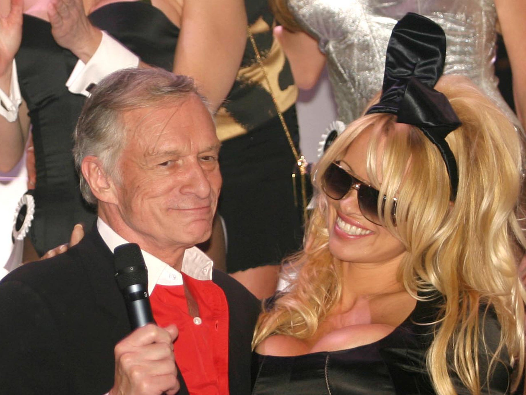 Hugh Hefner and Pamela Anderson together in 2003