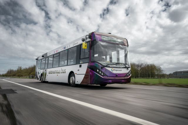 A project developing what the Government believes will be the world’s first full-size self-driving bus service will test if smaller vehicles can operate without a staff member on board (Stagecoach/PA)