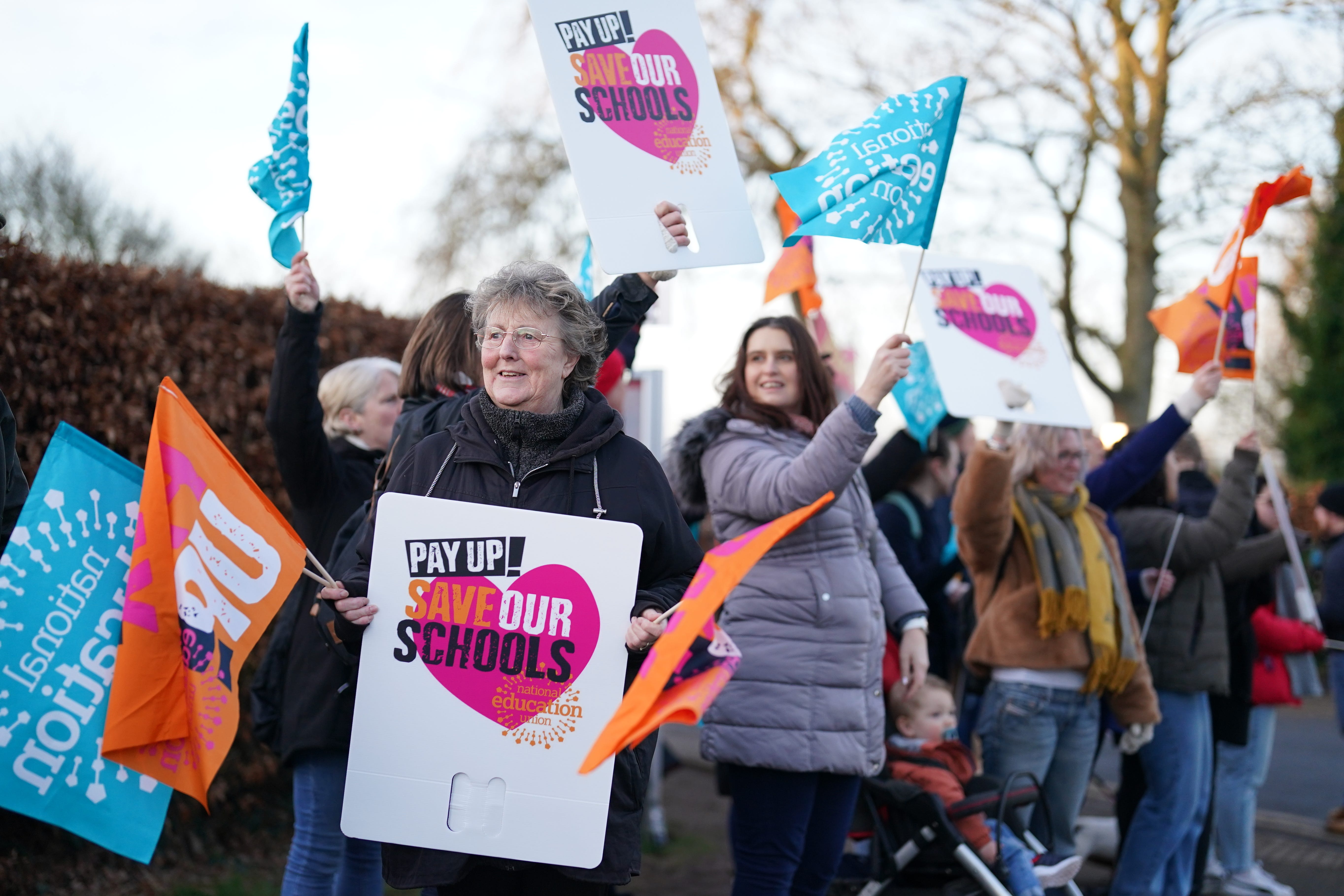 The biggest strike in a decade is under way, with up to half a million workers walking out in increasingly bitter disputes over pay, jobs and conditions (Jacob King/PA)