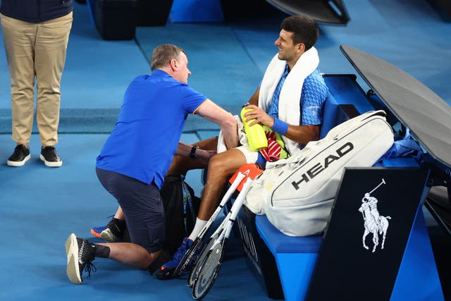 <p>Novak Djokovic battled injury at the Australian Open </p>