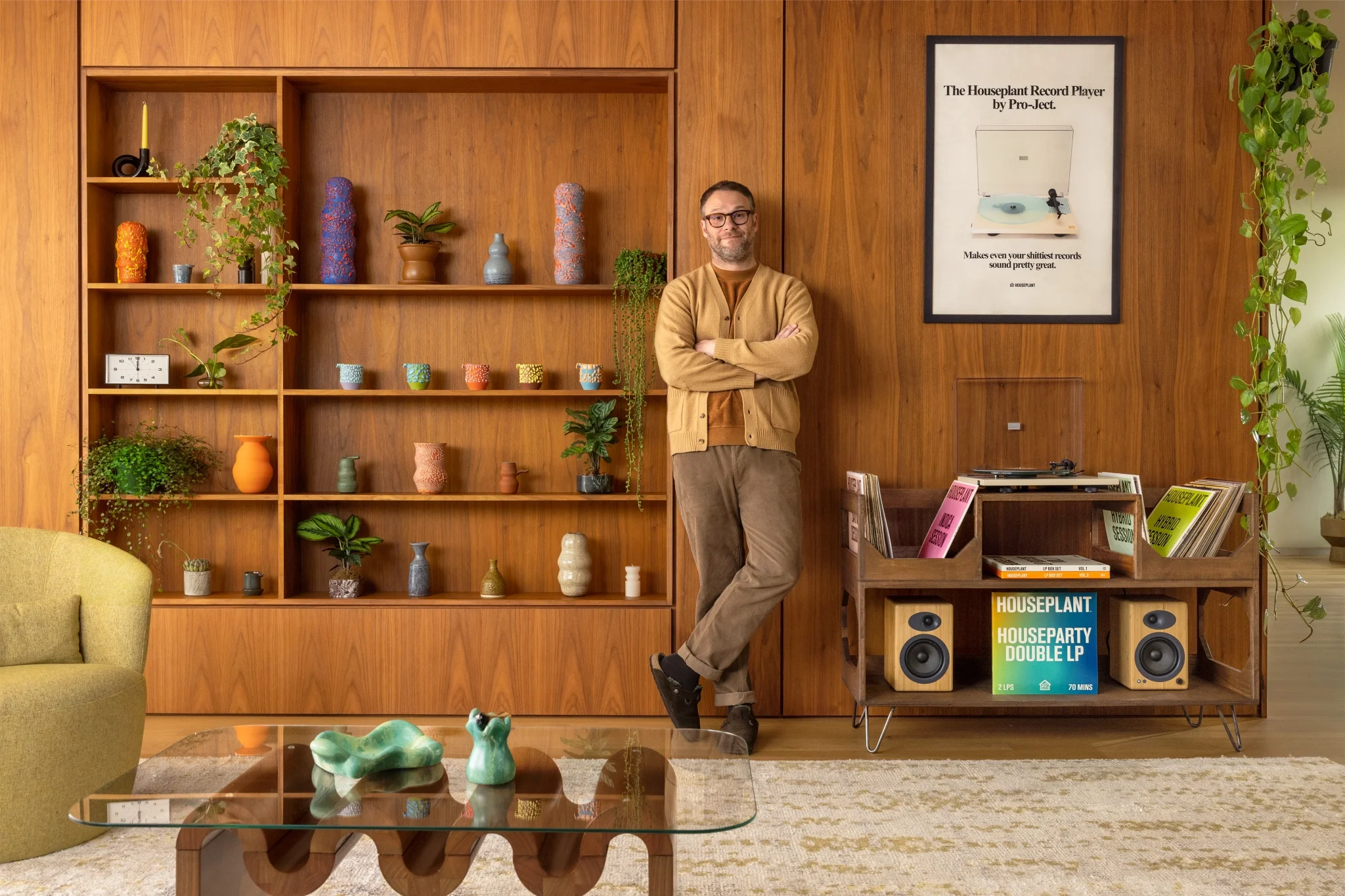Seth Rogen in his LA home with studio