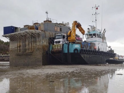 Locals are furious over delays in shifting the barge