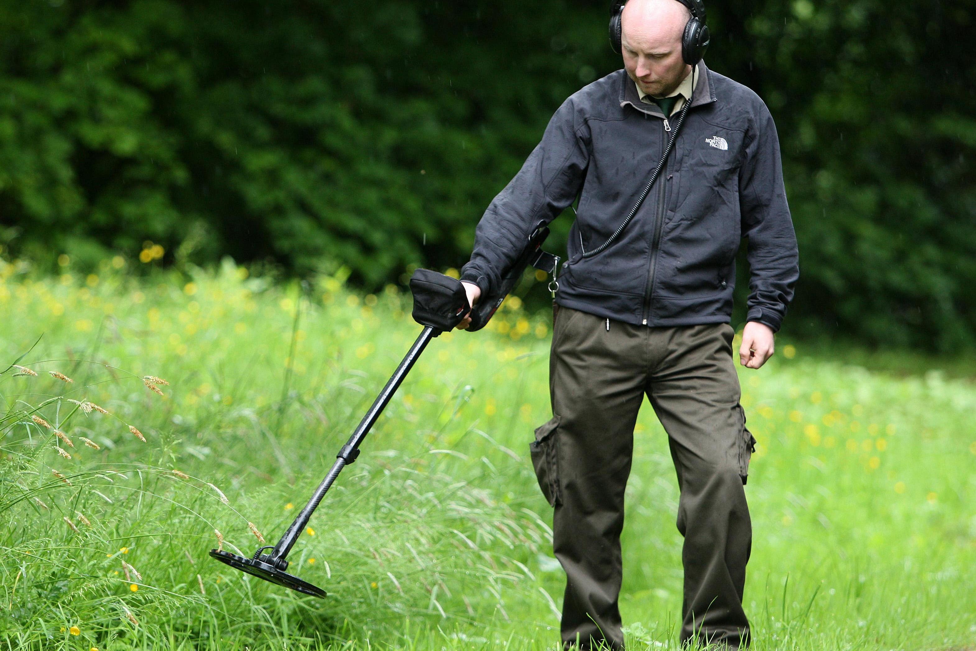 A metal detectorist using his machine for the first time found a First World War bomb (Andrew Milligan/PA)