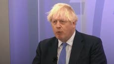 Boris Johnson calls for Ukraine to be given 'tools to finish the job' during US visit