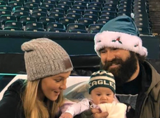 Jason Kelce’s pregnant wife is bringing her ob-gyn as guest at Super Bowl 