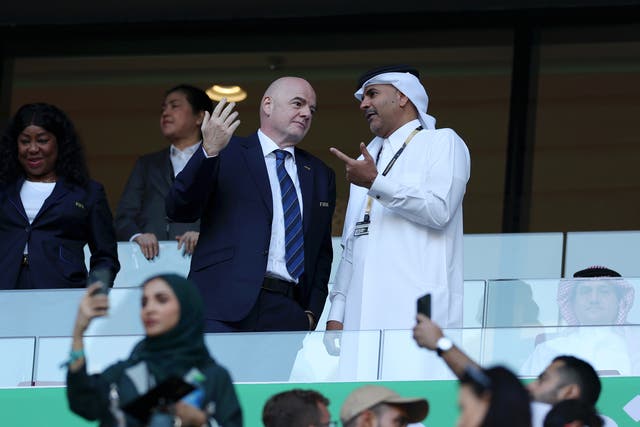 <p>Fifa president Gianni Infantino was in talks with the  Saudi Arabia delegation at the men’s World Cup in December </p>