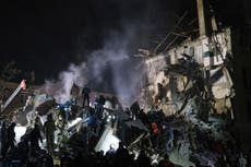 EU officials visit Kyiv as Russia strikes civilian target
