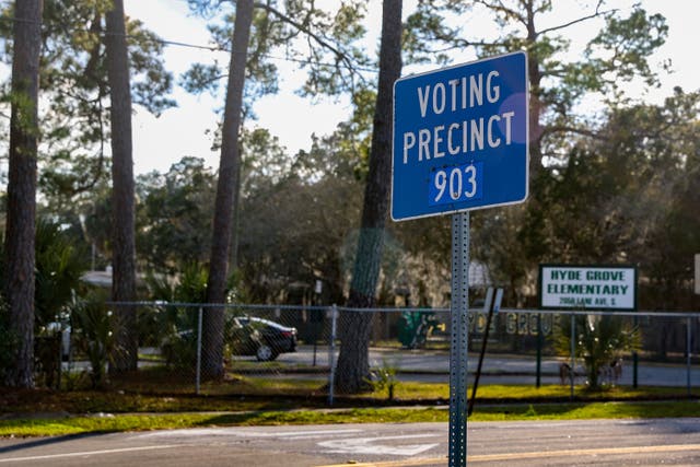 <p>A voting precinct in Jacksonville, Fla. </p>