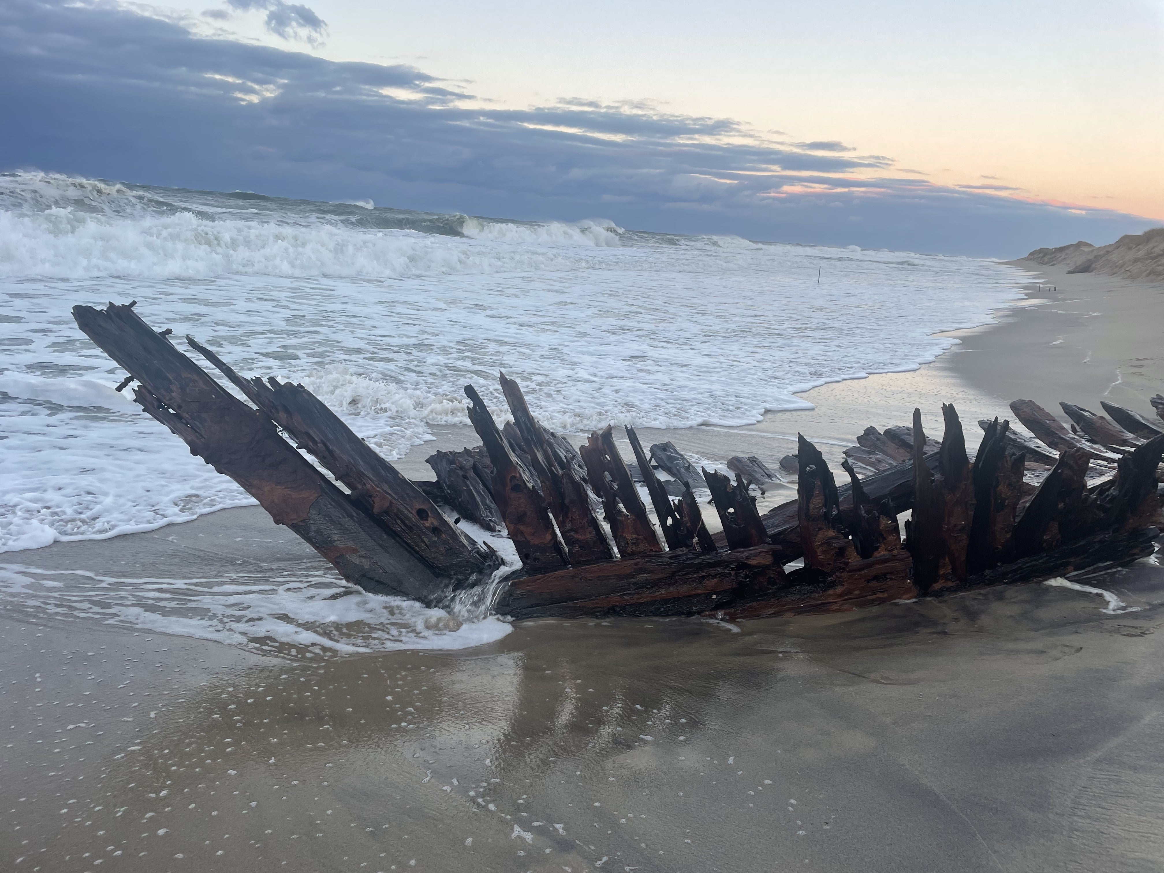 <p>Experts believe it is the a schooner called Warren Sawyer that was wrecked in 1884</p>
