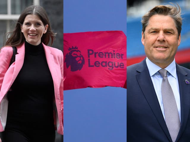 <p>Culture Secretary Michelle Donelan and Premier League chief executive Richard Masters will be key figures in football’s future</p>