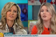 Interview with Prince Andrew’s ex is cut short as she launches tirade against Virginia Giuffre