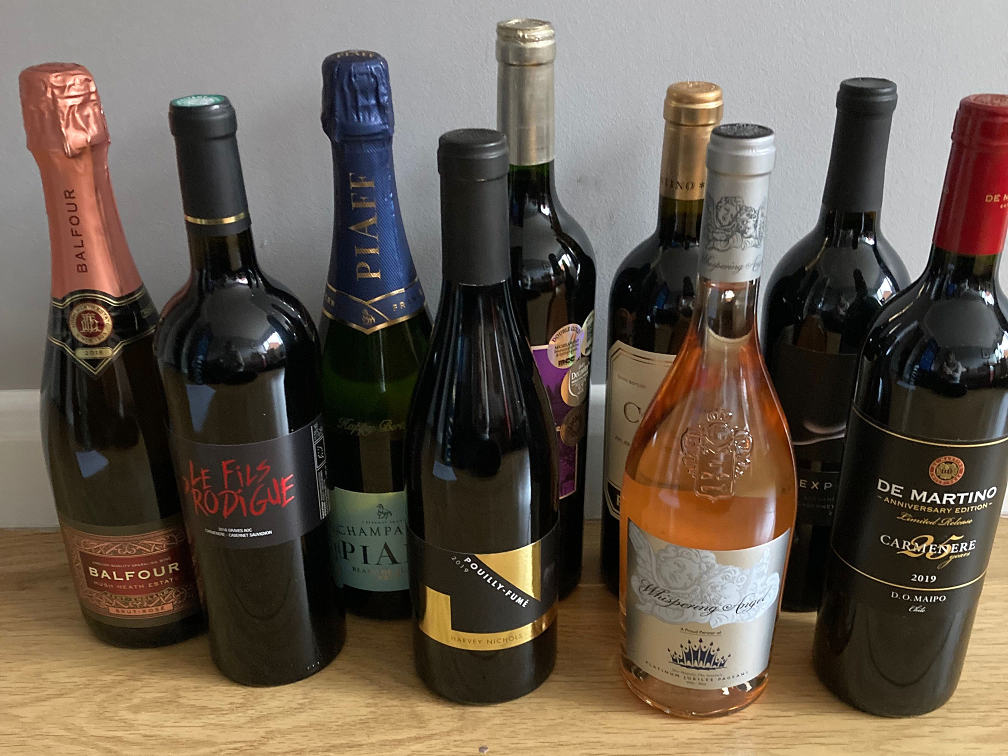 Some of the bottles we sampled before selecting our favourites
