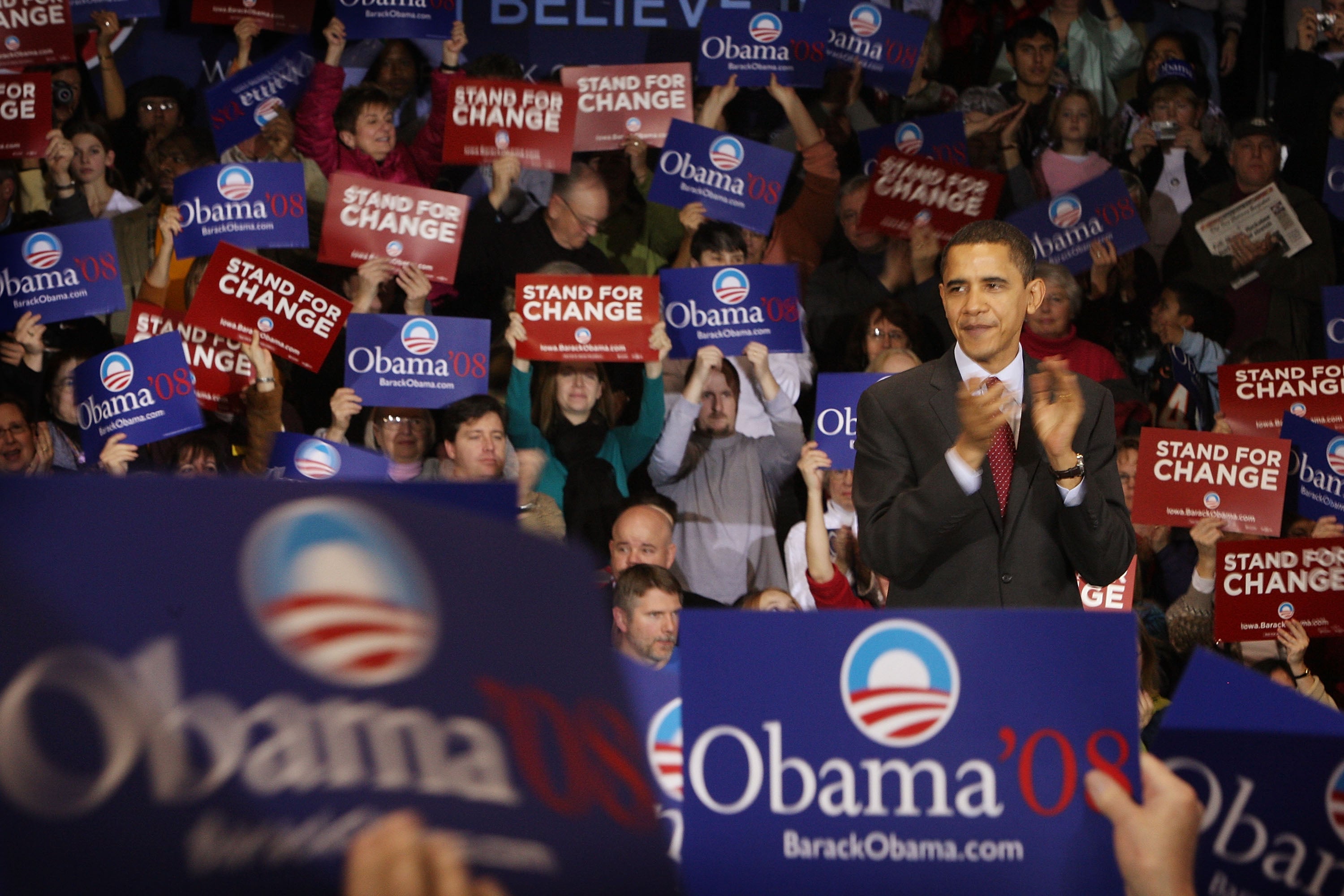 Barack Obama would secure White House after first winning in Iowa in Jan 2008