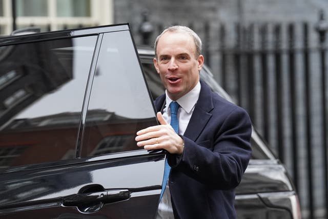 Under-fire Deputy Prime Minister Dominic Raab (Stefan Rousseau/PA)