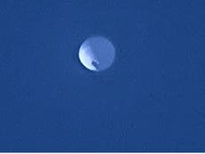 Chinese spy balloon – live: Beijing mocks US ‘hype’ over airship incident