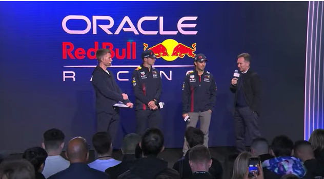 Max Verstappen, Sergio Perez and Christian Horner were all present at the launch