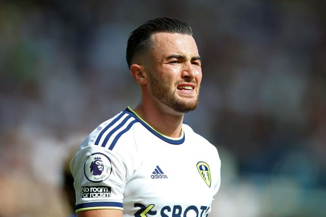Jack Harrison held talks with Leicester boss Brendan Rodgers before opting to remain at Leeds (Nigel French/PA)