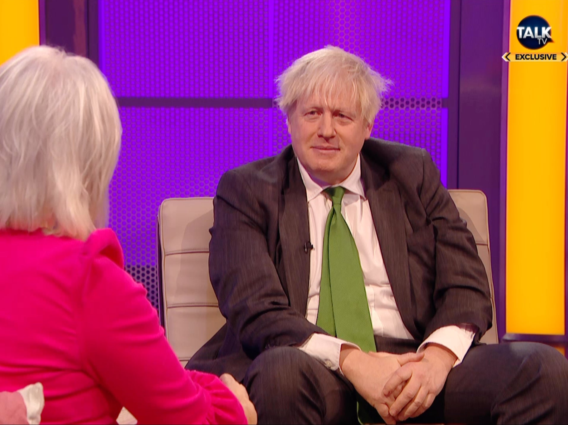 Boris Johnson appears on TalkTV with Nadine Dorries