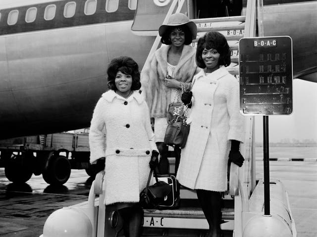 <p>Jet set: left to right, Rosalind Ashford, Martha Reeves and Betty Kelly</p>