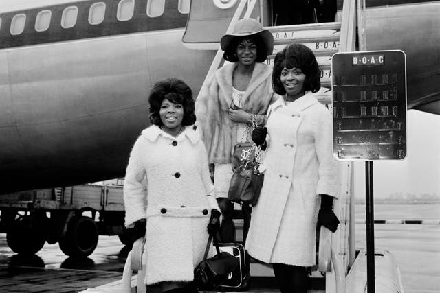 <p>Jet set: left to right, Rosalind Ashford, Martha Reeves and Betty Kelly</p>