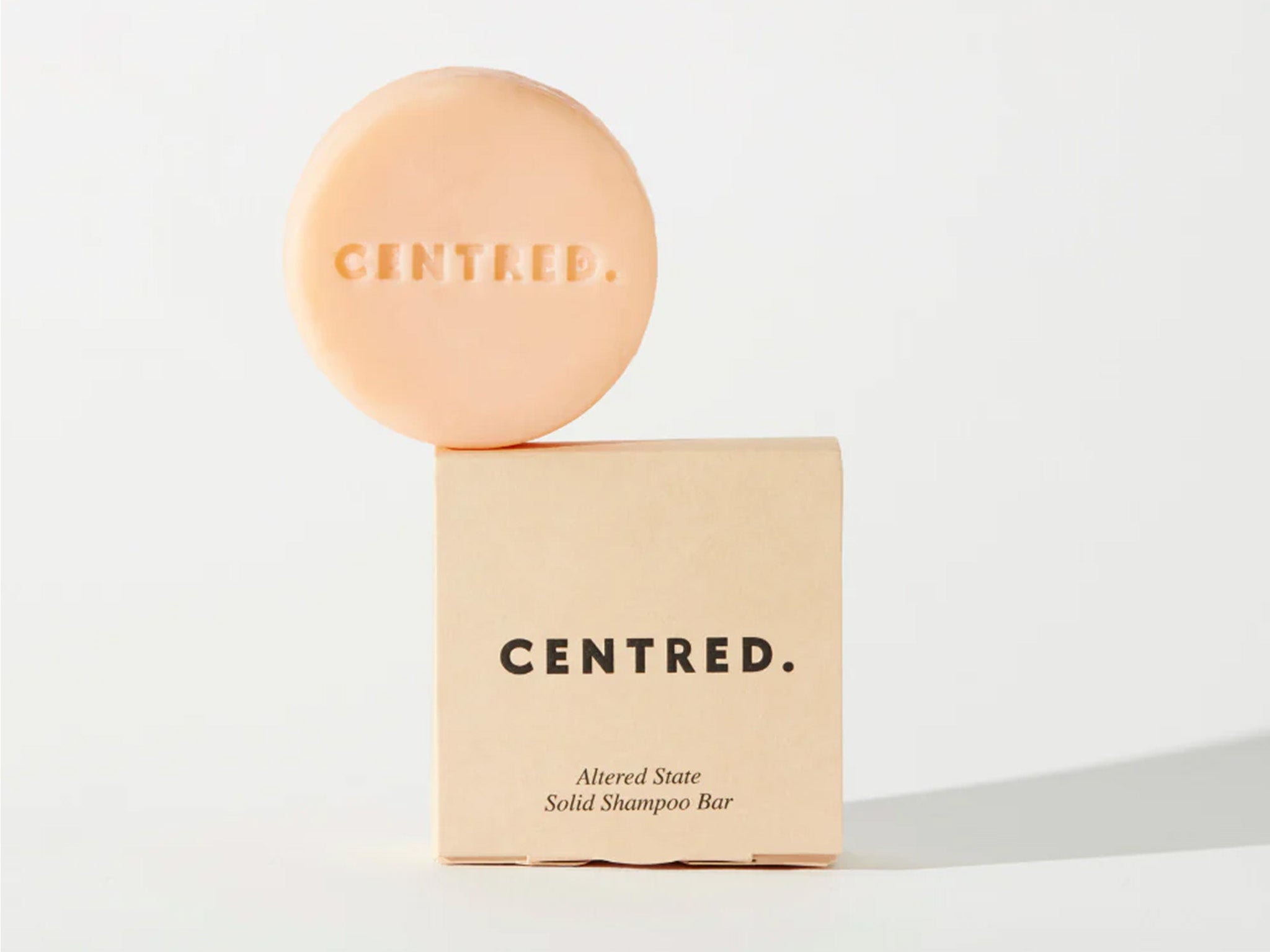 Centered altered state solid shampoo bar 