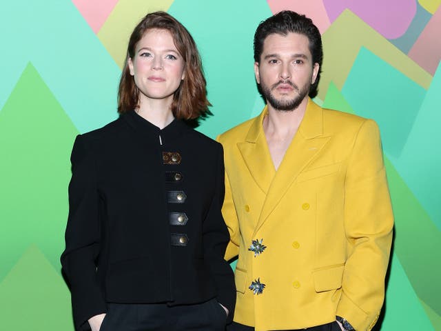 <p>Rose Leslie and Kit Harington attend the Louis Vuitton Menswear Fall-Winter 2023-2024 show as part of Paris Fashion Week  on January 19, 2023</p>
