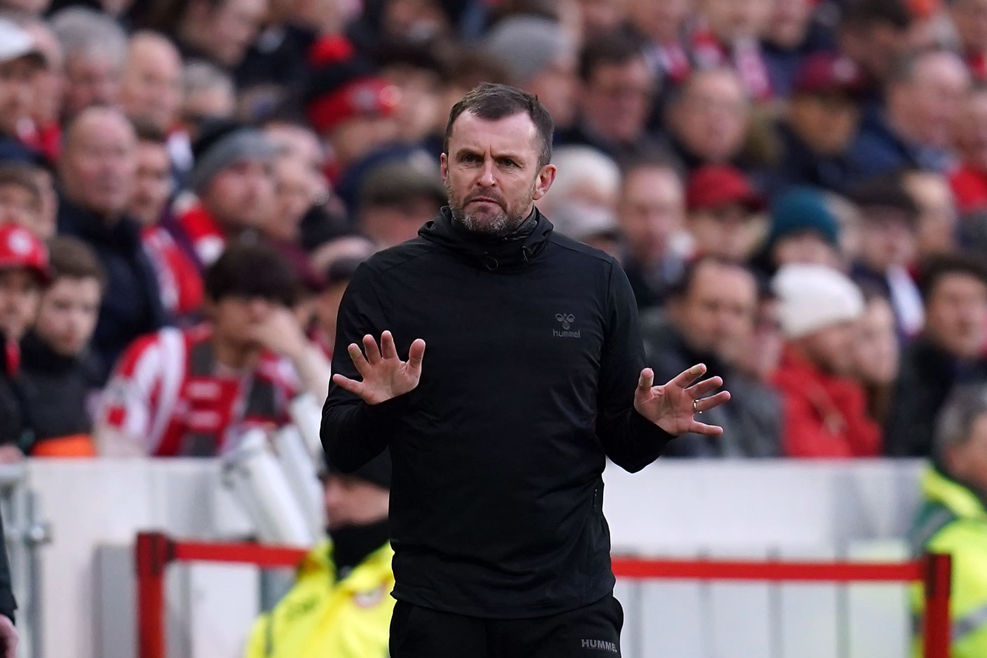 Southampton manager Nathan Jones came in for flak (John Walton/PA)