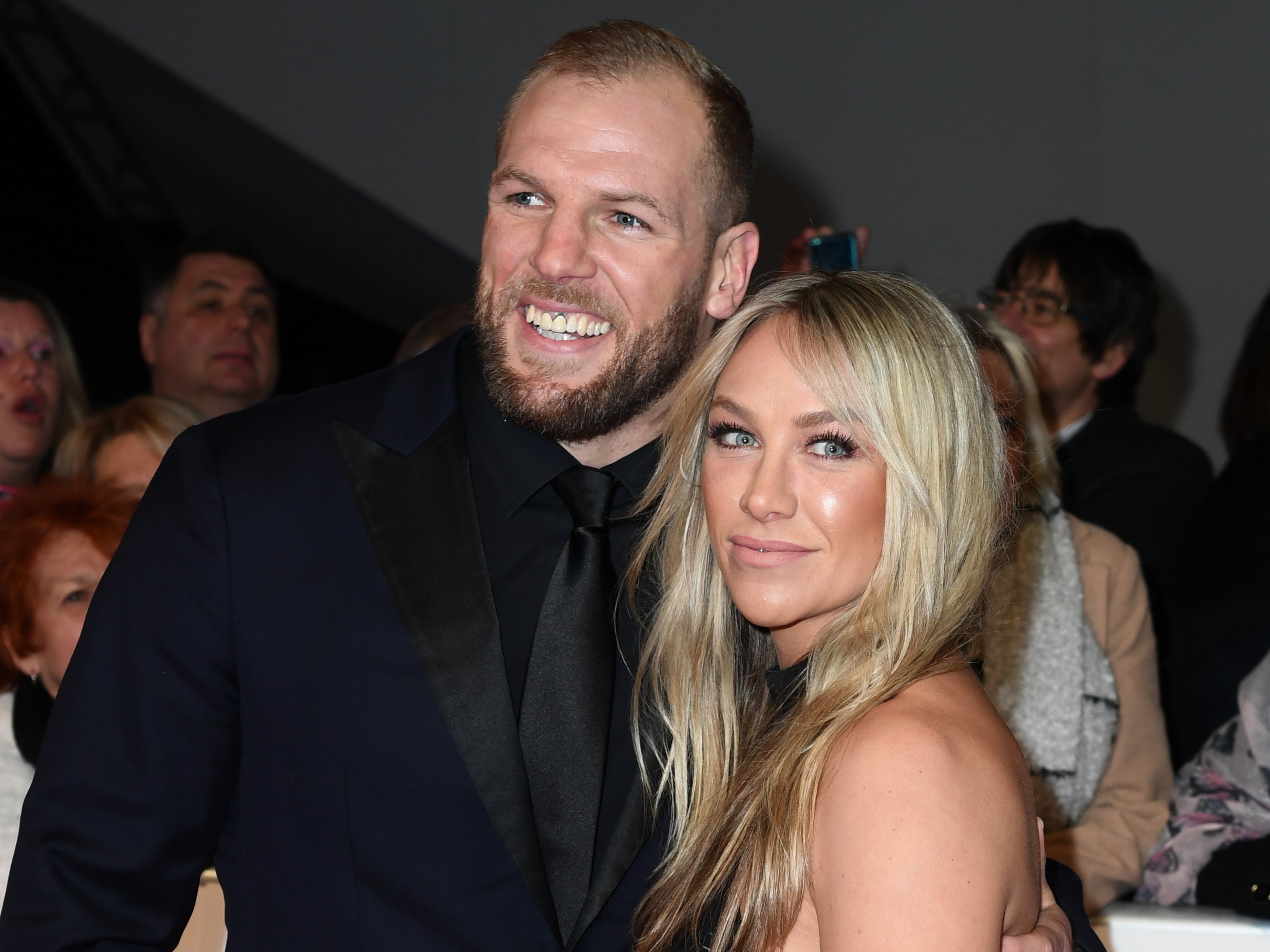 James Haskell and Chloe Madeley attends the National Television Awards 2020 at The O2 Arena on January 28, 2020