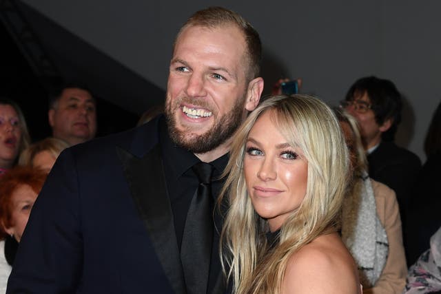 <p>James Haskell and Chloe Madeley attends the National Television Awards 2020 at The O2 Arena on January 28, 2020</p>