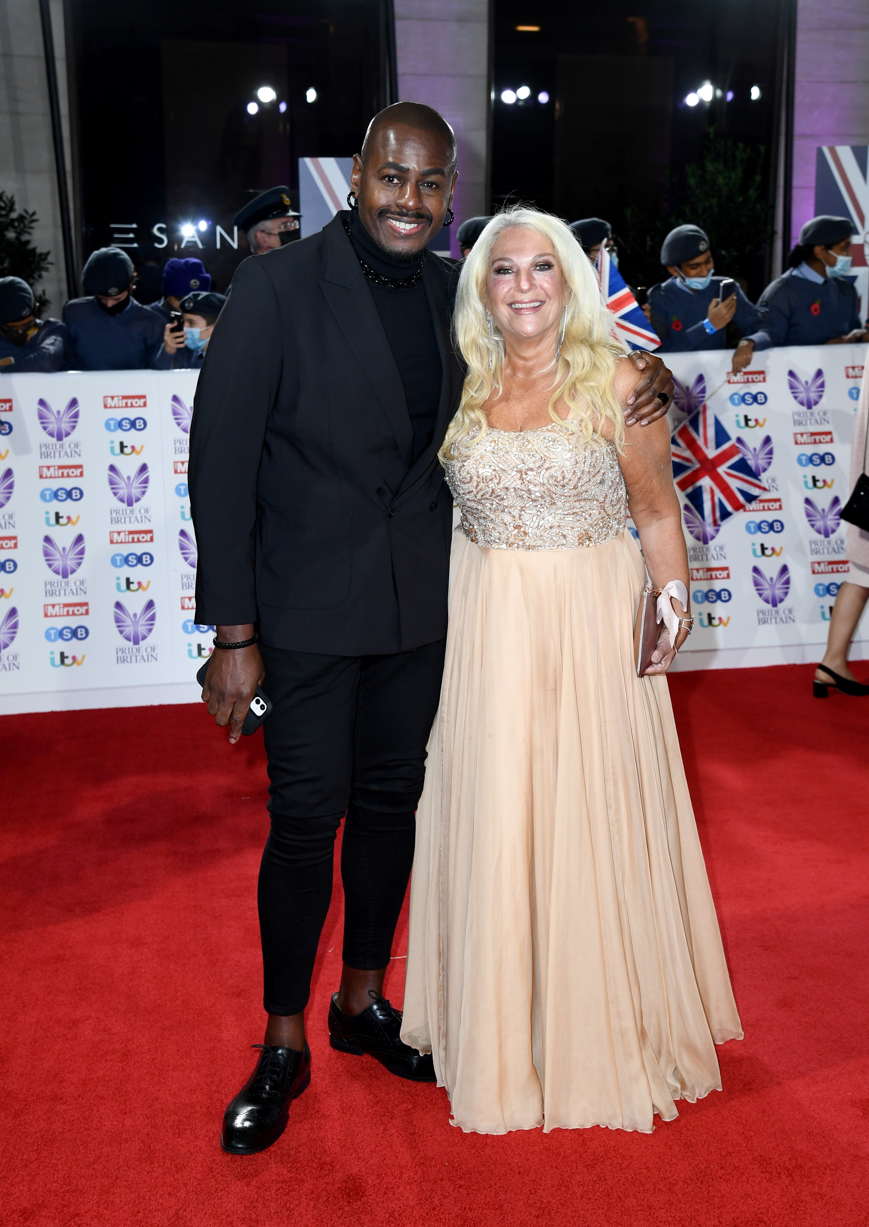 Ben Ofoedu and Vanessa Feltz attend the Pride Of Britain Awards 2021 at The Grosvenor House Hotel on October 30, 2021