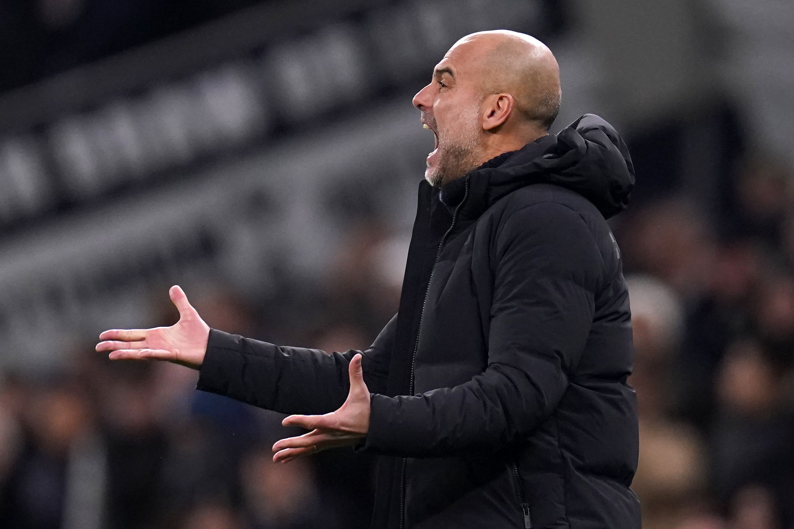 Pep Guardiola felt Manchester City missed an opportunity in losing to Tottenham (John Walton/PA)