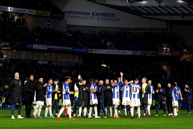 Roberto De Zerbi admitted his Brighton side are daring to dream about playing in Europe (Zac Goodwin/PA)