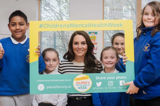 The Princess of Wales has released a video with pupils to mark the start of Children’s Mental Health Week (PA)