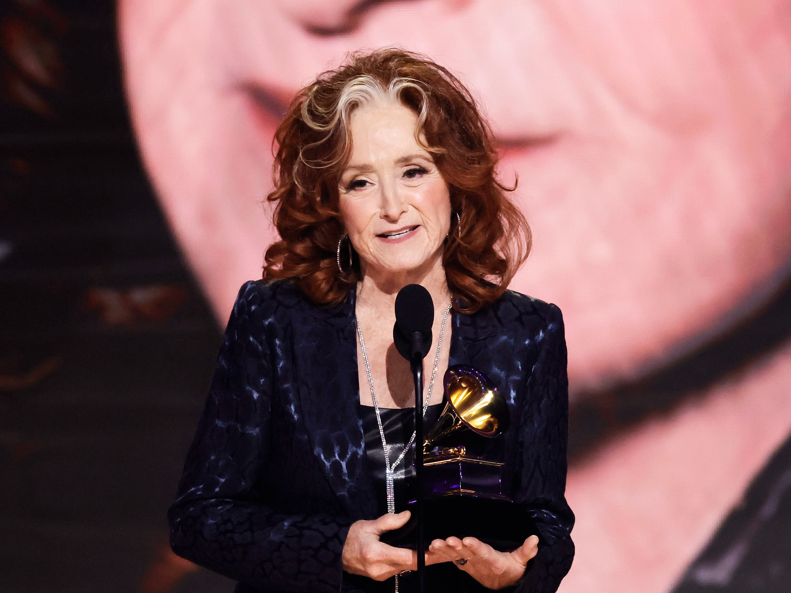 Bonnie Raitt accepts the Song Of The Year award for “Just Like That” onstage during the 65th GRAMMY Awards at Crypto.com Arena on February 05, 2023 in Los Angeles, California. (Photo by Kevin Winter/Getty Images for The Recording Academy)