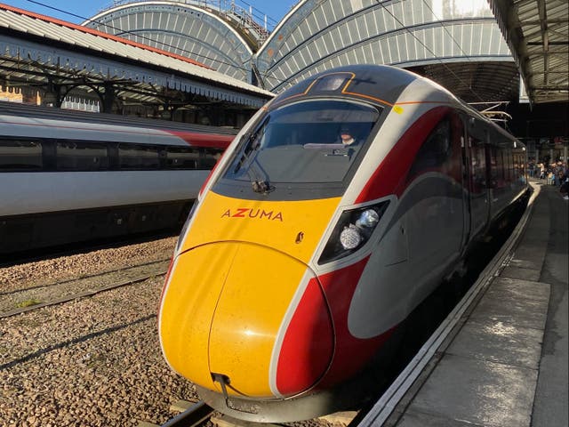 <p>Tickets please: LNER trains at York station</p>