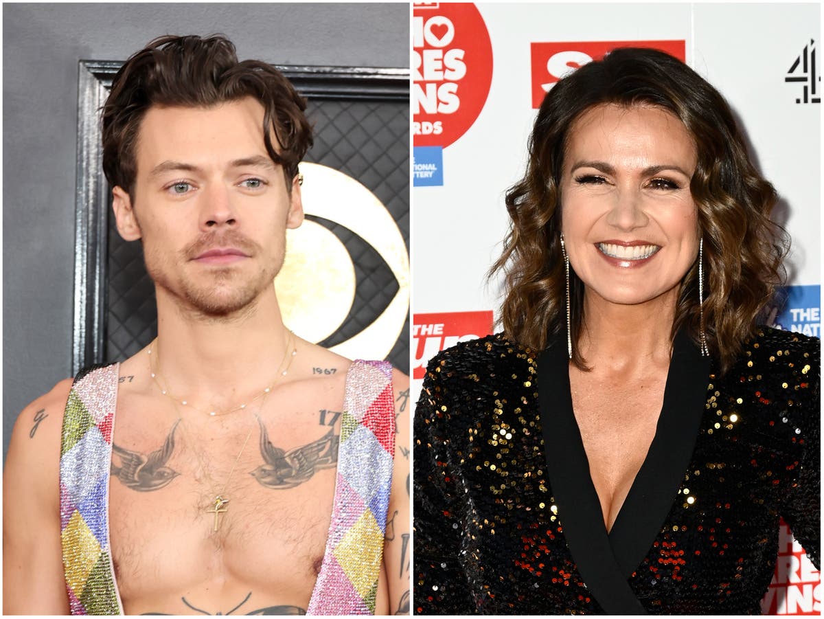 Susanna Reid mistakes Harry Styles’ tattoos for part of his Grammys outfit