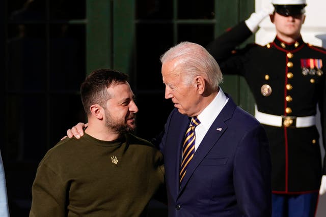 <p>Joe Biden meets Ukraine’s president at the White House </p>