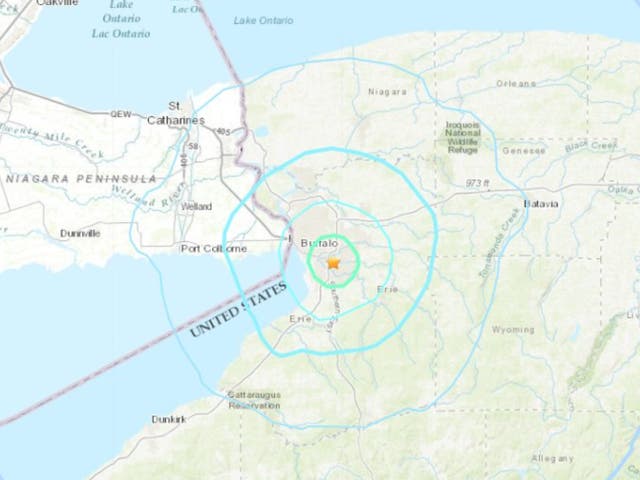 <p>A 3.8 magnitude earthquake was reported in Buffalo, New York, on Monday morning</p>