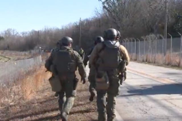 <p>Atlanta-area police conduct a ‘clearing operation’ on 6 February, 2023, on the site of a future training centre that’s been the subject of years of community protest.</p>