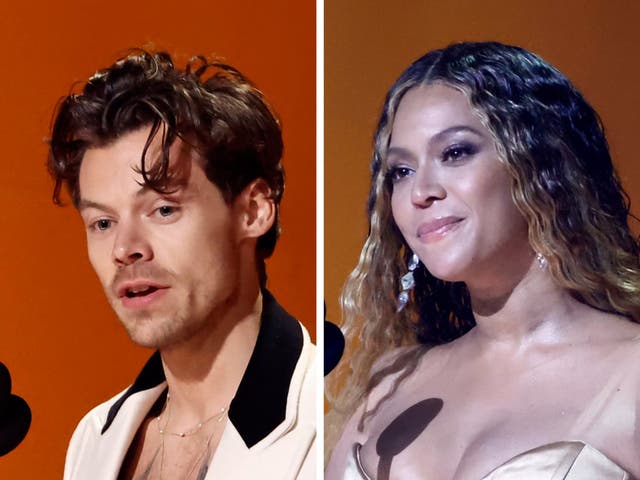<p>Harry Styles beat Beyoncé to the evening’s top prize despite a record-breaking evening for the latter</p>