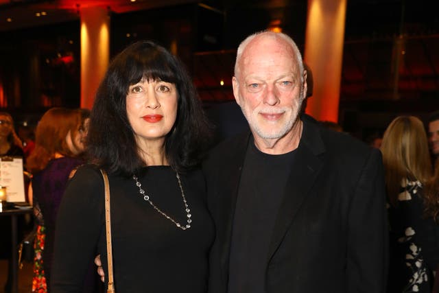 Polly Samson and David Gilmour pictured at the Costa Book Awards in 2020