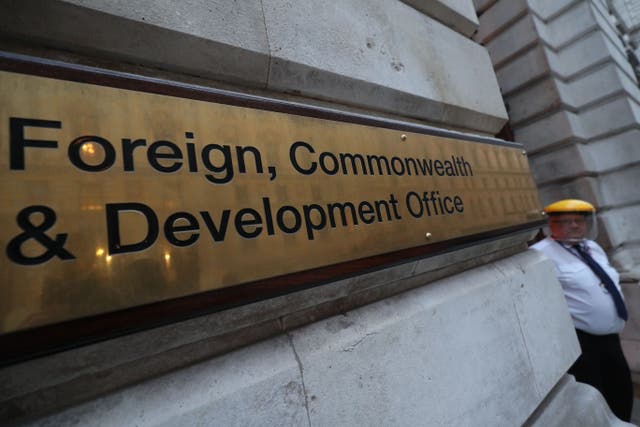 The Foreign, Commonwealth and Development Office in London (Yui Mok/PA)