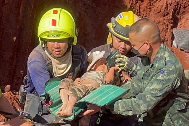 APTOPIX Thailand Baby Rescue