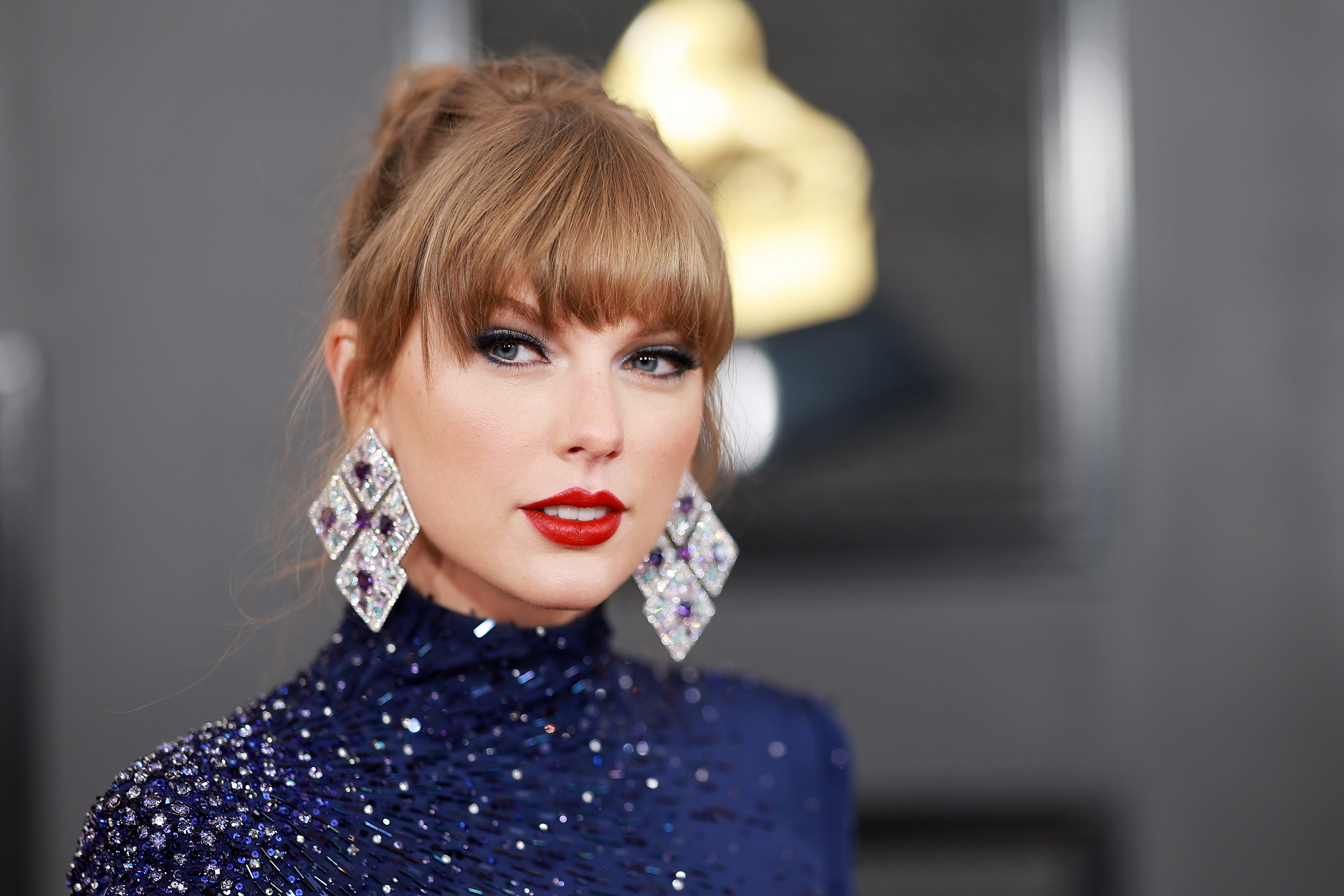 Brit nominee Taylor Swift attending the Grammys last week