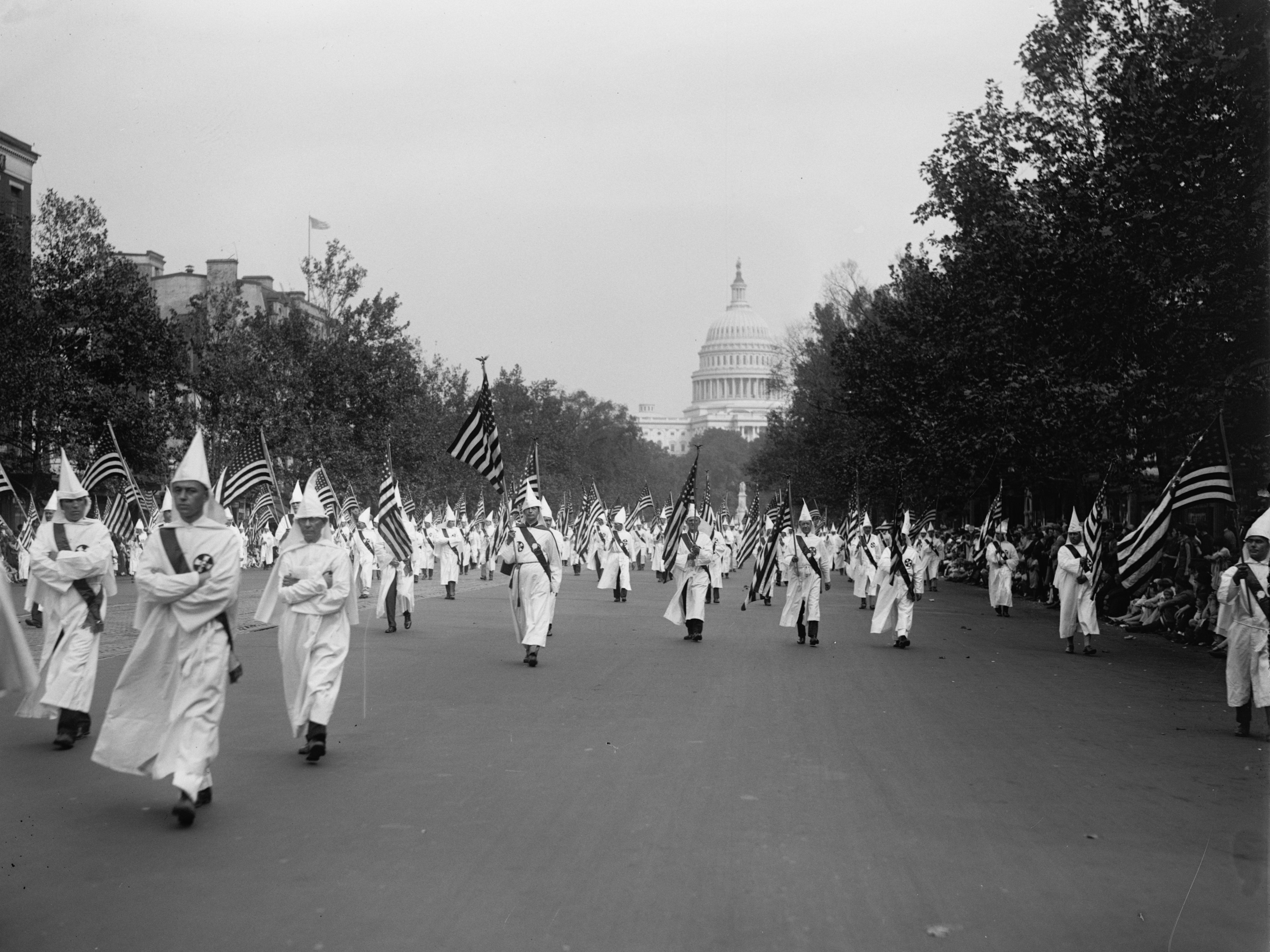 The Klan march on Washington – they are the oldest terrorist organisation in the US