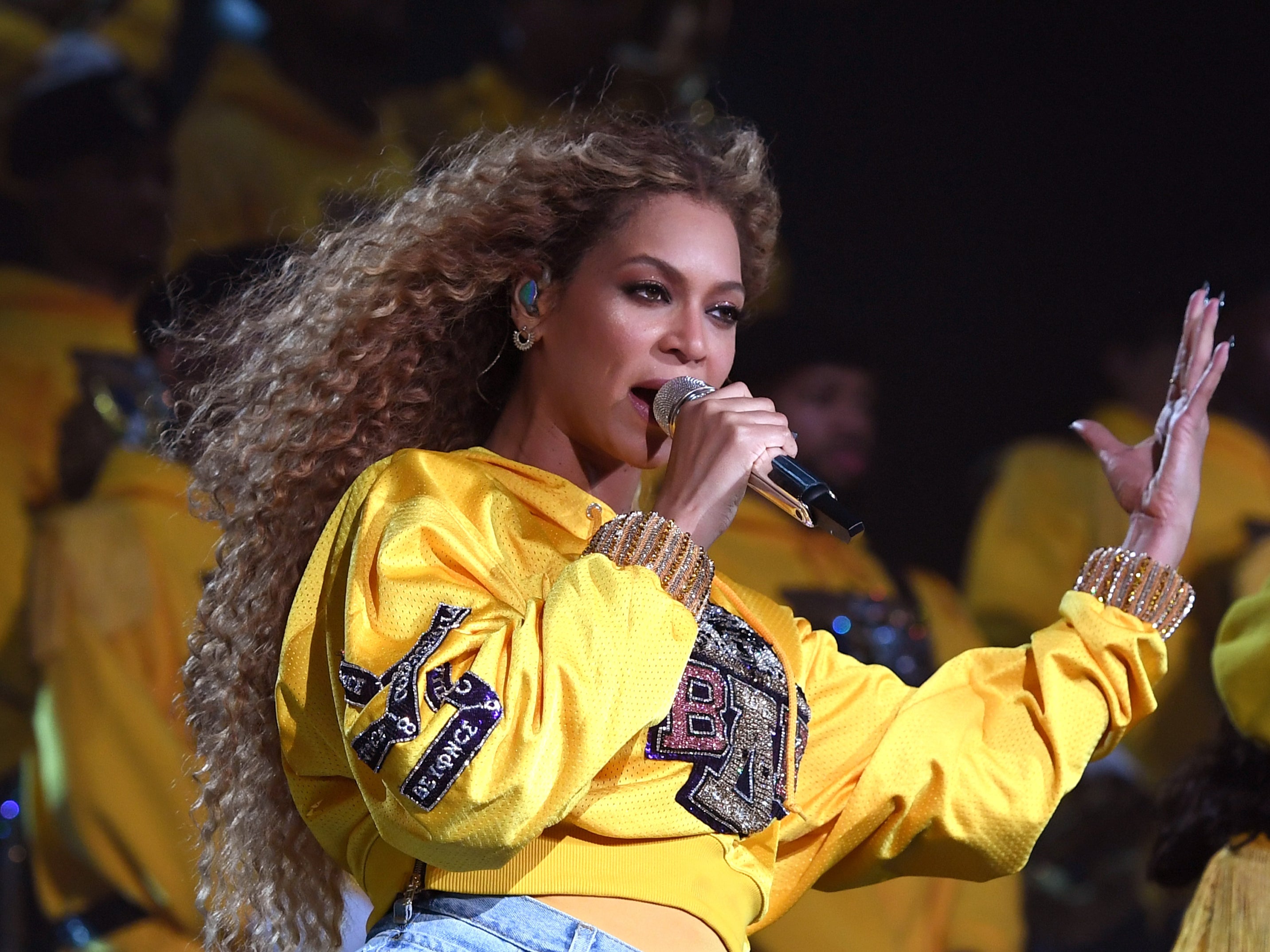 Beyonce performing at Coachella 2018