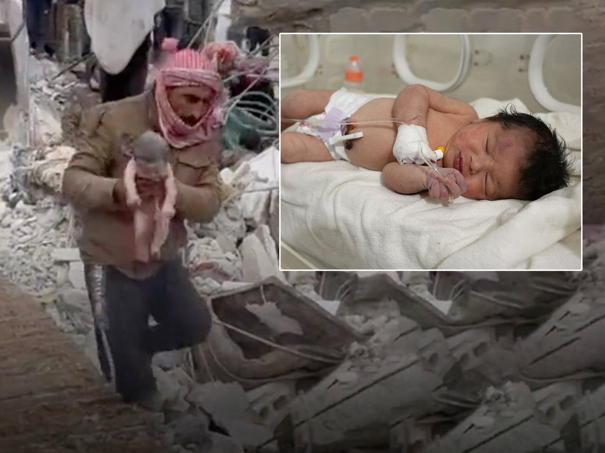 Miracle baby born in Turkey earthquake rubble as mother trapped during labour dies